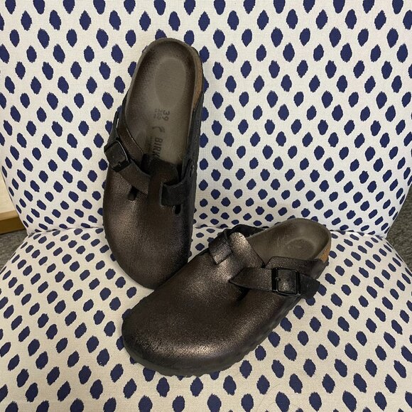 Birkenstock Bronze Boston Clogs Size 8 - Picture 1 of 7